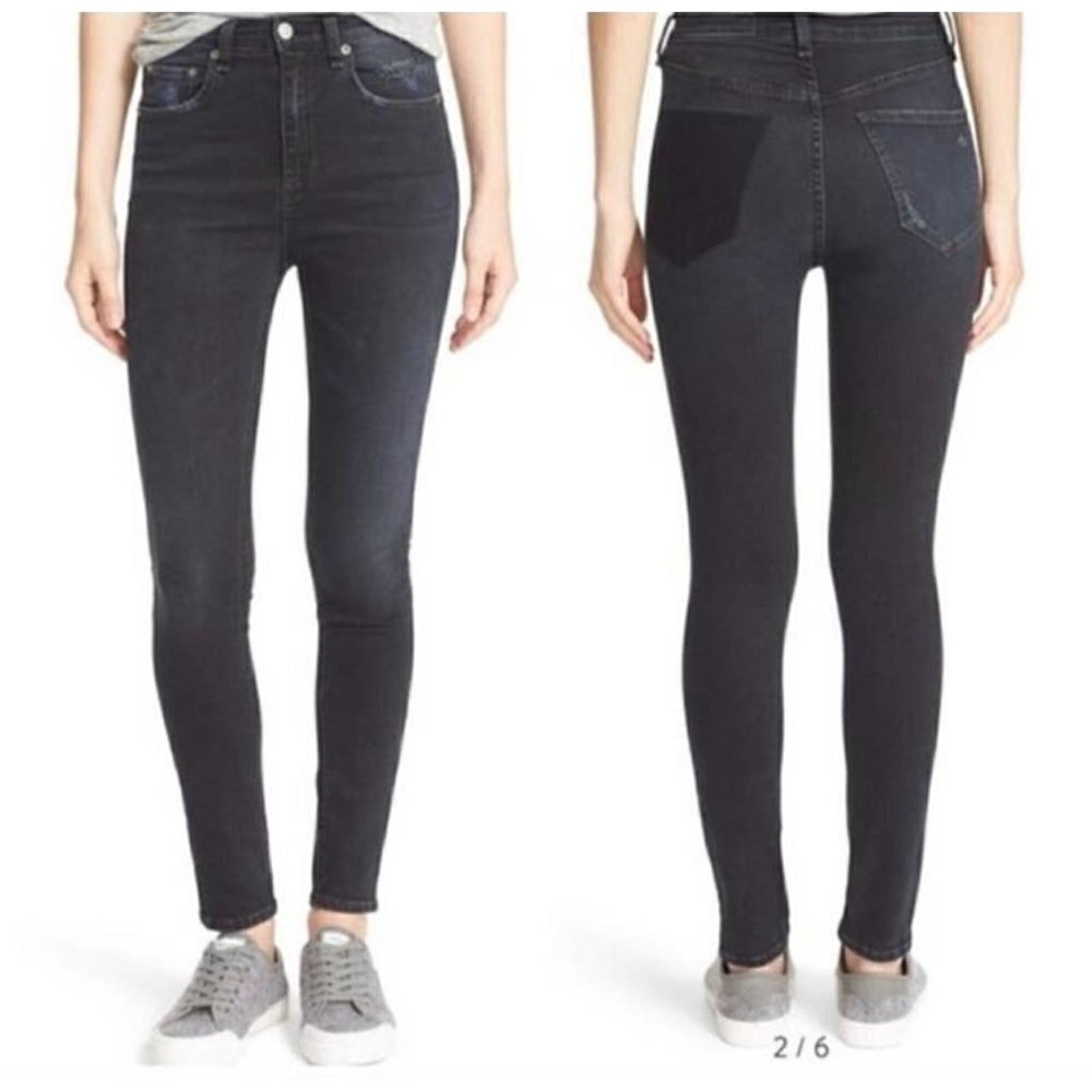 Rag & Bone Dive High Rise Skinny in Clean Steele - 29